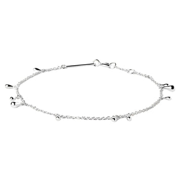 Βραχιόλι Pdpaola PU02-588-U Essentials Teardrop Silver ασήμένιο με κρεμαστά στοιχεία.
